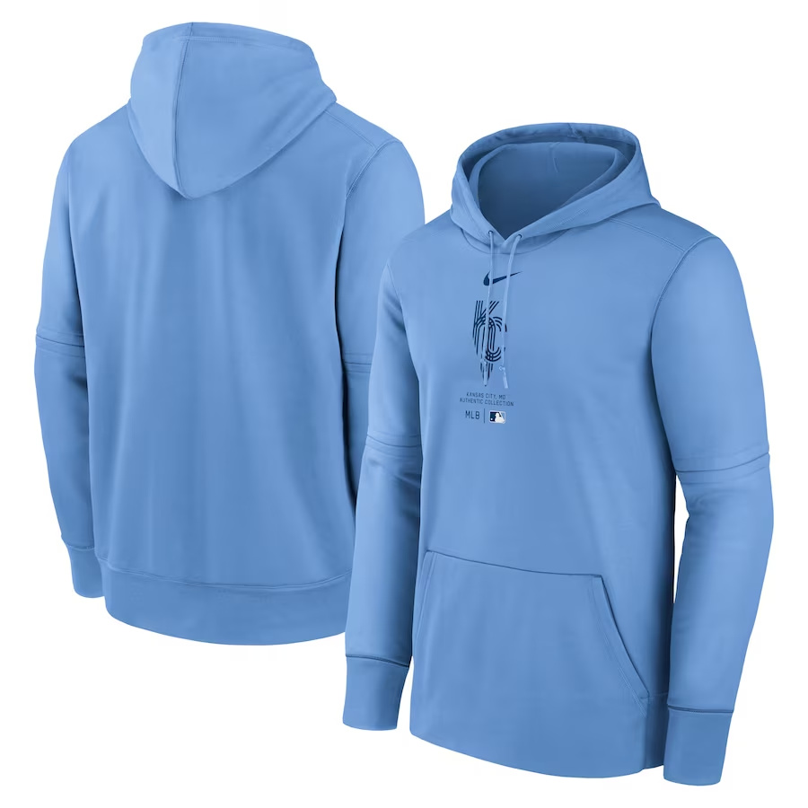 Men's Kansas City Royals Light Blue Collection Practice Performance Pullover Hoodie